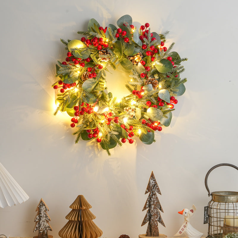 Christmas decorations garland door hanging wreath scene layout Christmas tree circle hanging ornaments door hanging ornaments creative