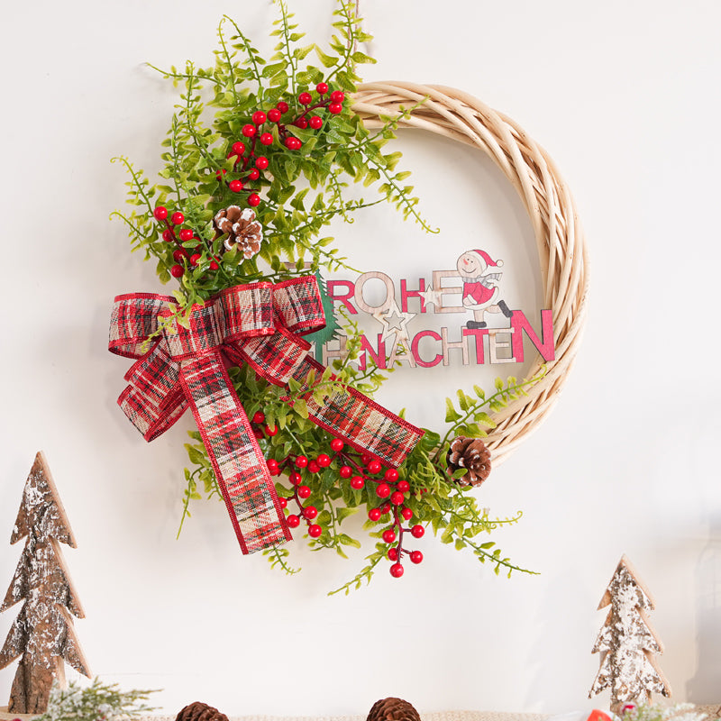 Christmas decorations garland door hanging wreath scene layout Christmas tree circle hanging ornaments door hanging ornaments creative