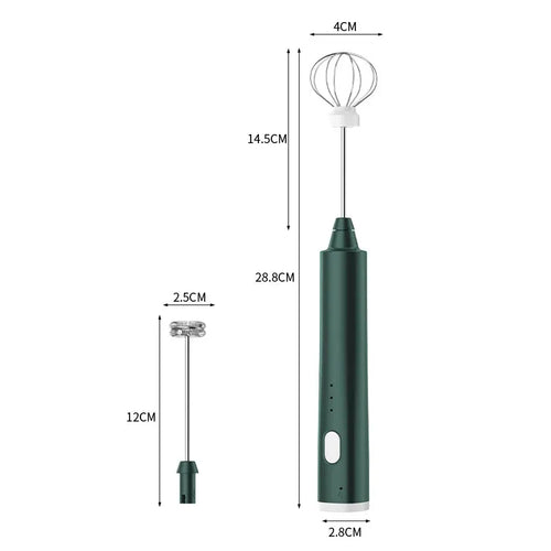 1 PCS USB Rechargeable Handheld Egg Beater 3 Speeds Electric Milk