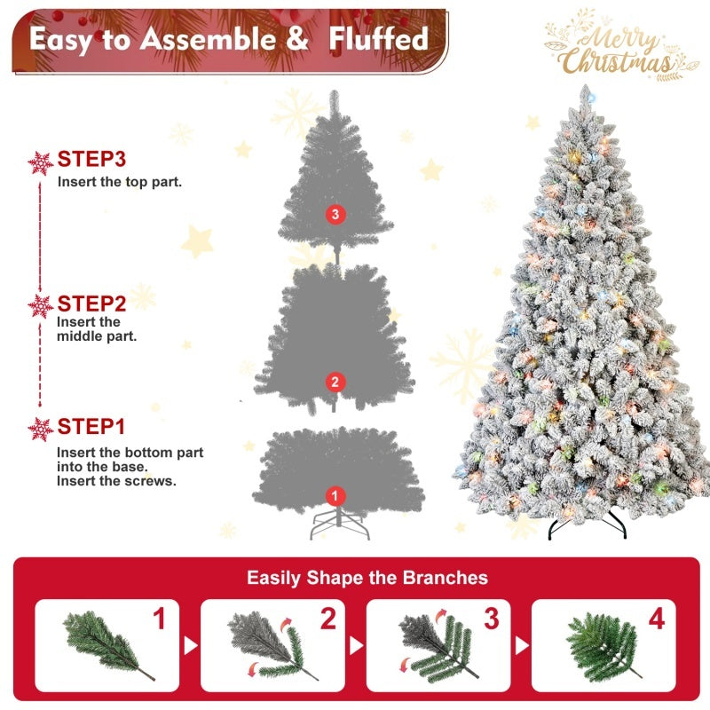 PVC Christmas Tree, Christmas Decorations, With Colored Lights