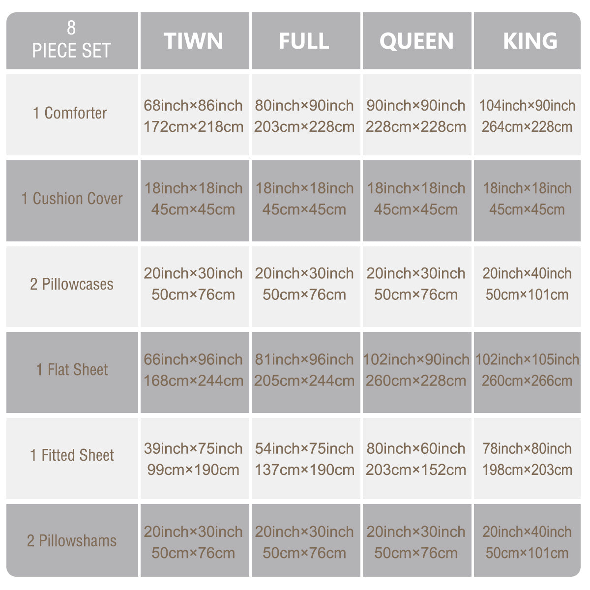 Cherry Blossom Pattern Comforter Set 8PCS Twin Size Soft Bedding Set,1 Comforter,1 Pilow Cover,1 Flat Sheet,1 Fitted Sheet,4 Cushion Cover