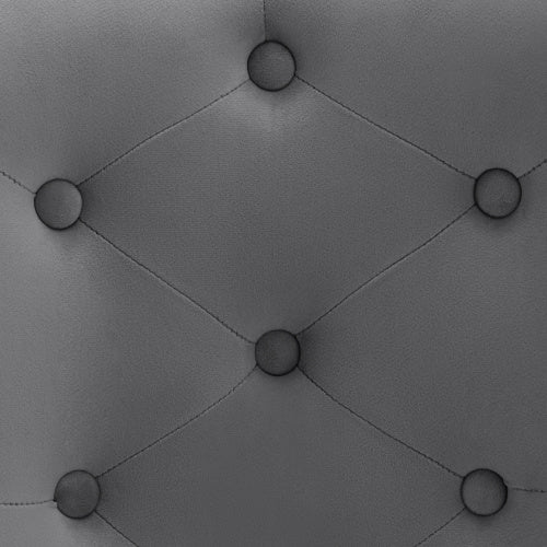 Button Pattern Dining Chair, Upholstered Armchair, Metal Leg Chairs, Modern Lounge Chair, Bedroom Living Room Chair With Lumbar Cushion, Grey Button Pattern Dining Chair, Upholstered Armchair, Metal L