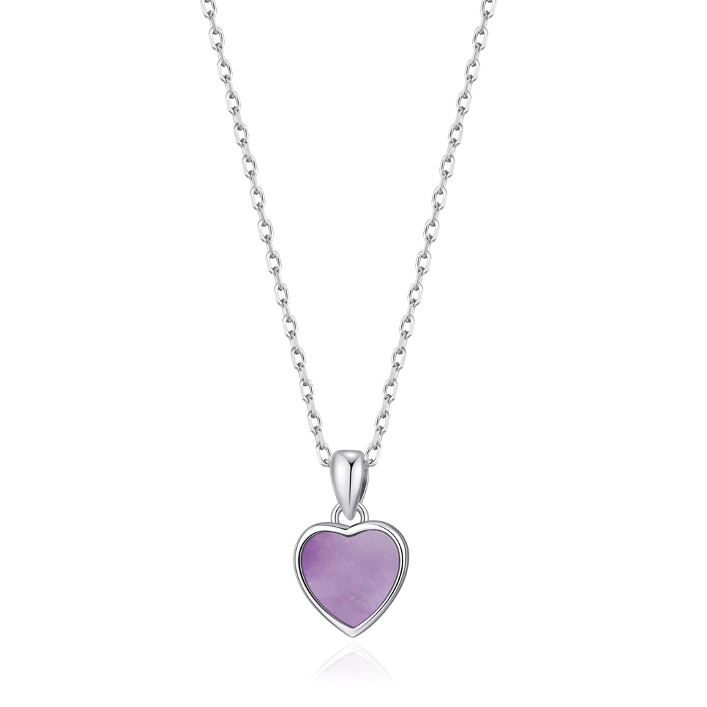 Amethyst Gemstone Heart Necklace