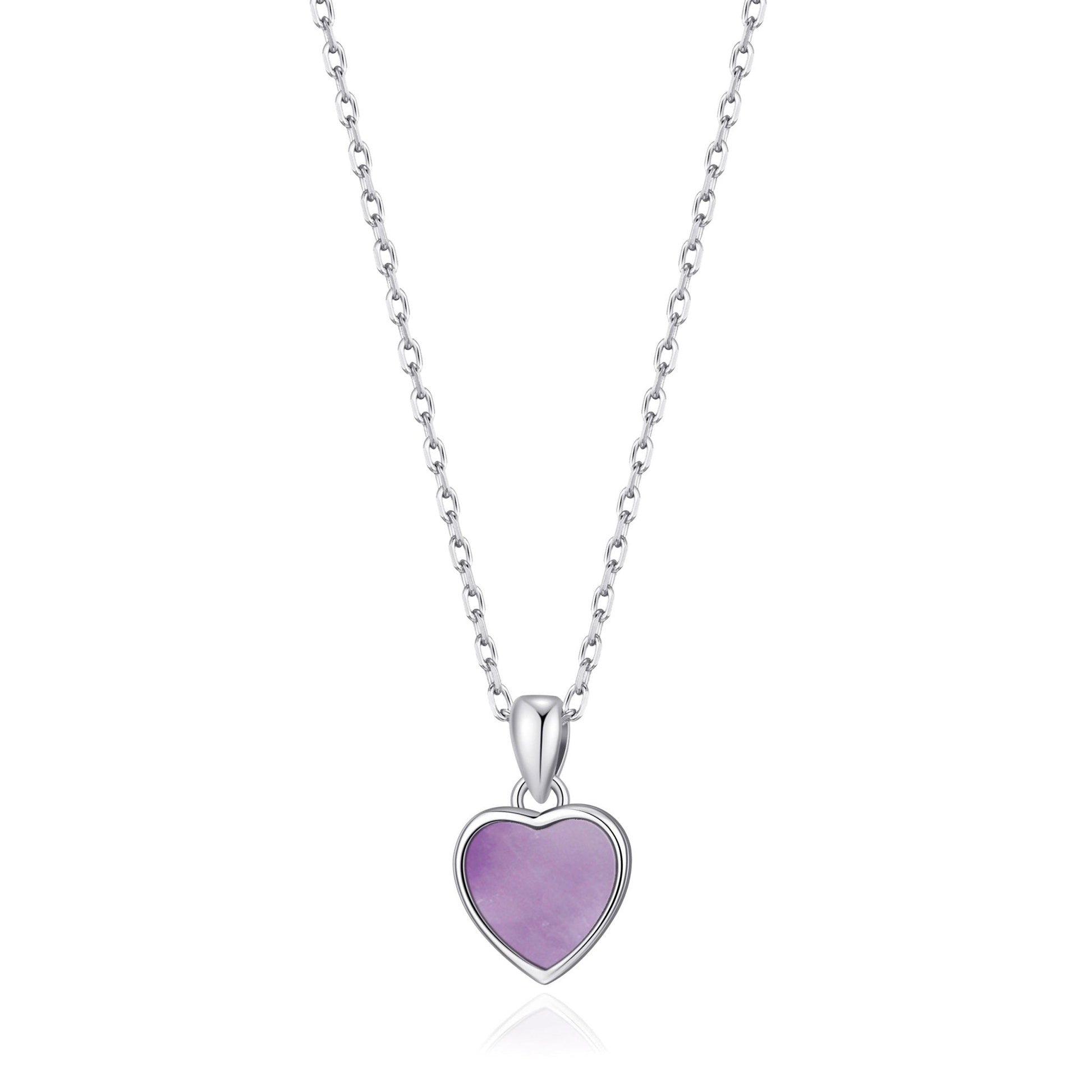 Amethyst Gemstone Heart Necklace