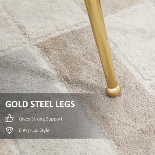 HOMCOM Velvet-Feel Shell Accent Chair