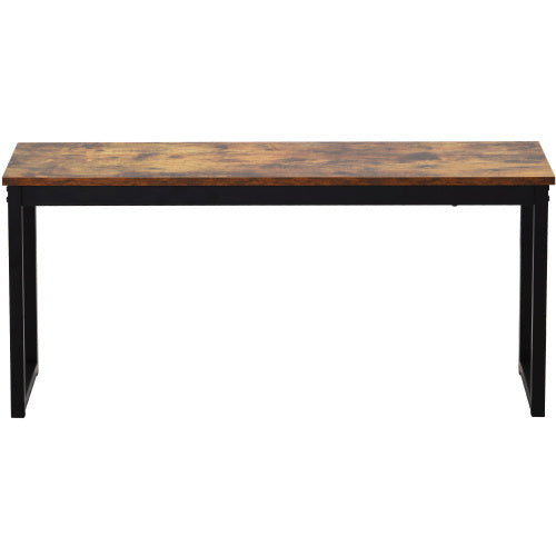 3-Piece Dining Table And Bench Set 4-Person Space-Saving Dinette For Kitchen Patio Outdoor