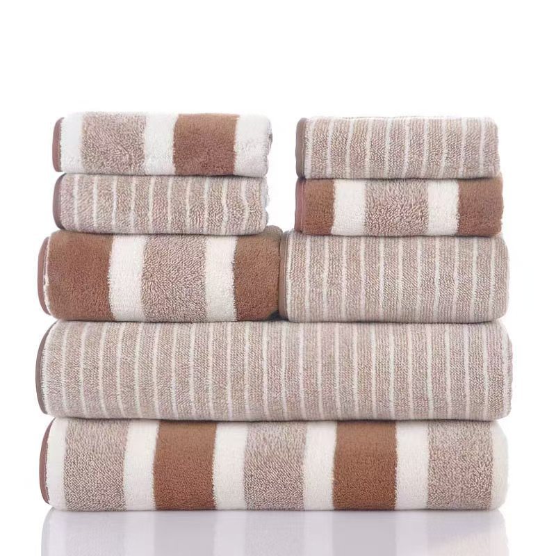 Coral Fleece Double-sided Thickened 8-piece Set Towels Square Scarf