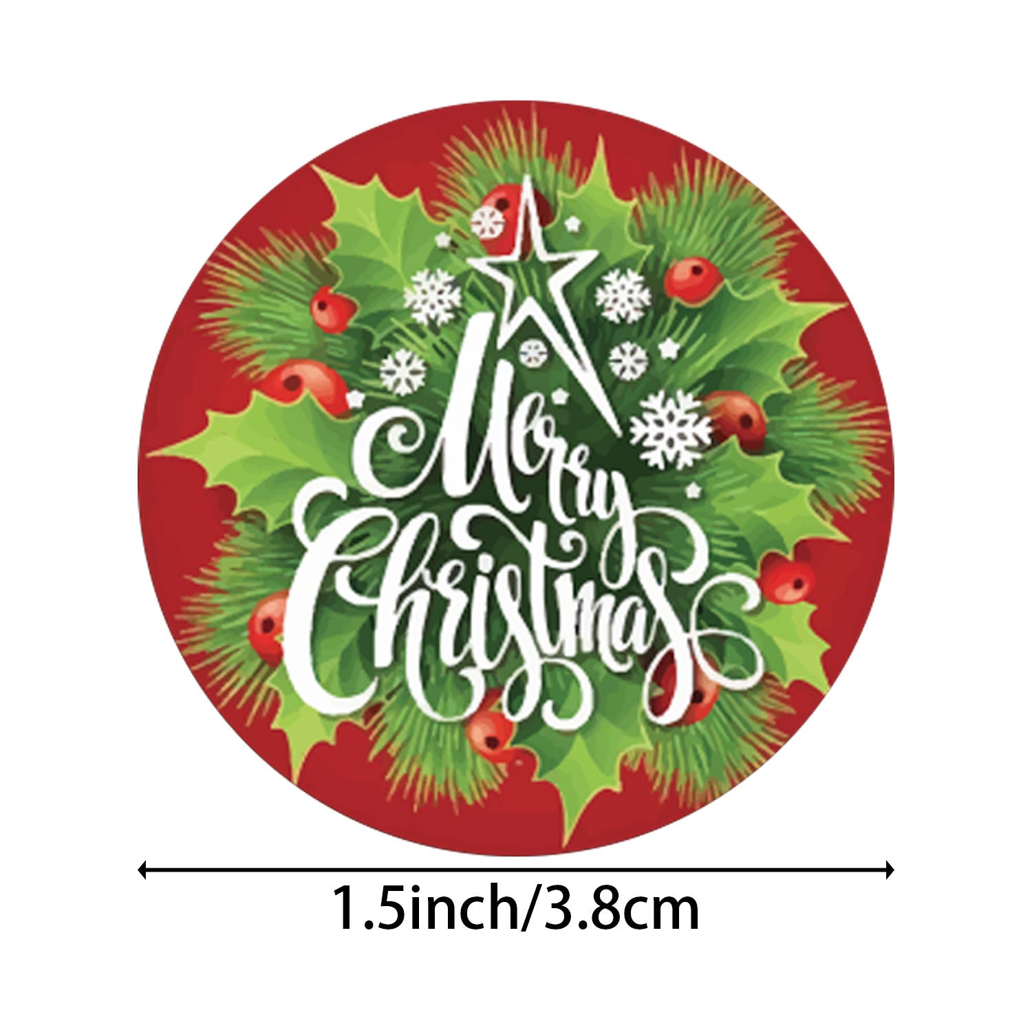 Christmas Holiday Decoration Sticker Label