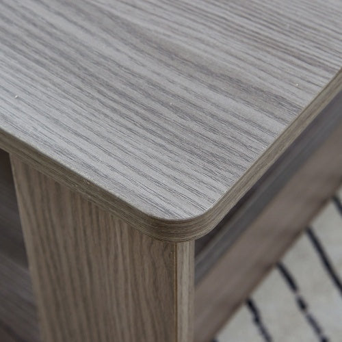 A Modern And Practical Gray Textured Coffee Table,tea Table.Double Layered Coffee Table Made Of MDF Material,. Suitable For Living Room,bedroom And Study Room. 43.3x21.6x16.5 CT16