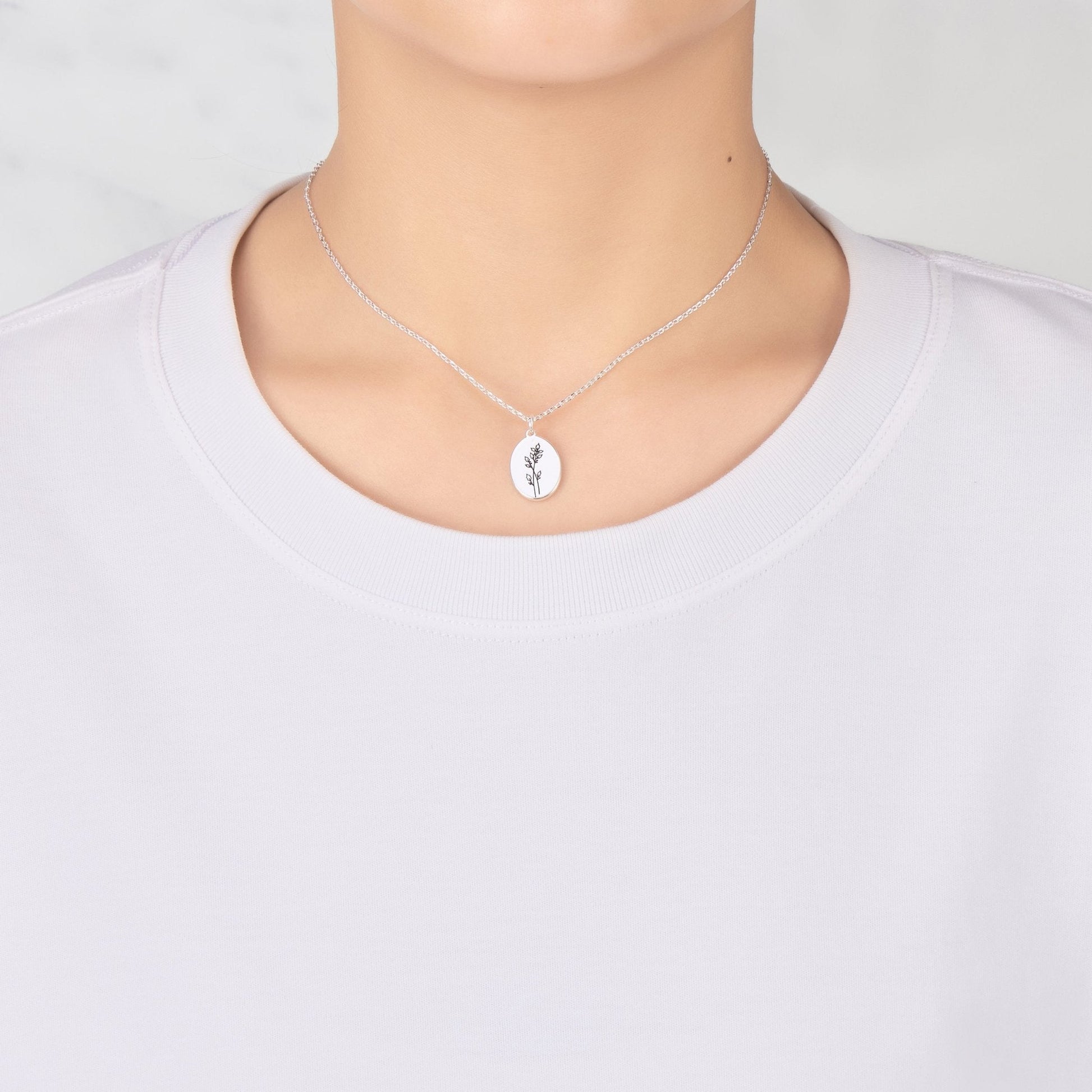 December Birth Flower Holly Berry Necklace with Card