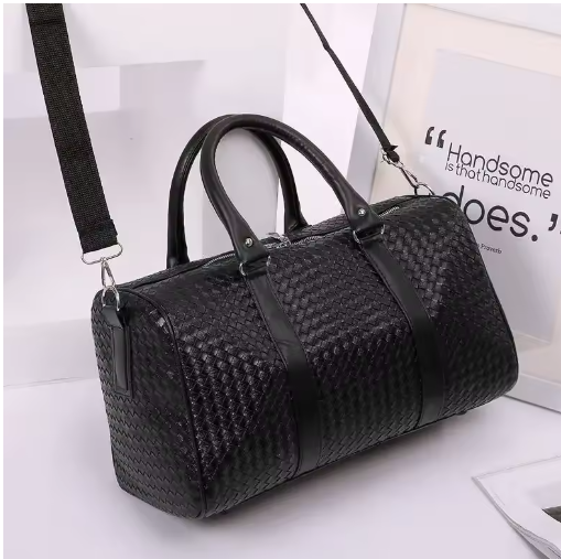 New woven mobile travel bag Large capacity men and women shoulder bag Travel bag black business travel bag