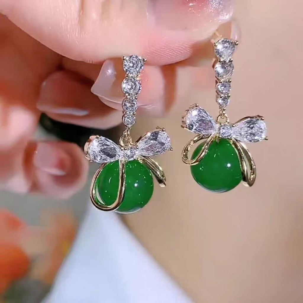 Cute Fashion Bead Bow Earrings For Women