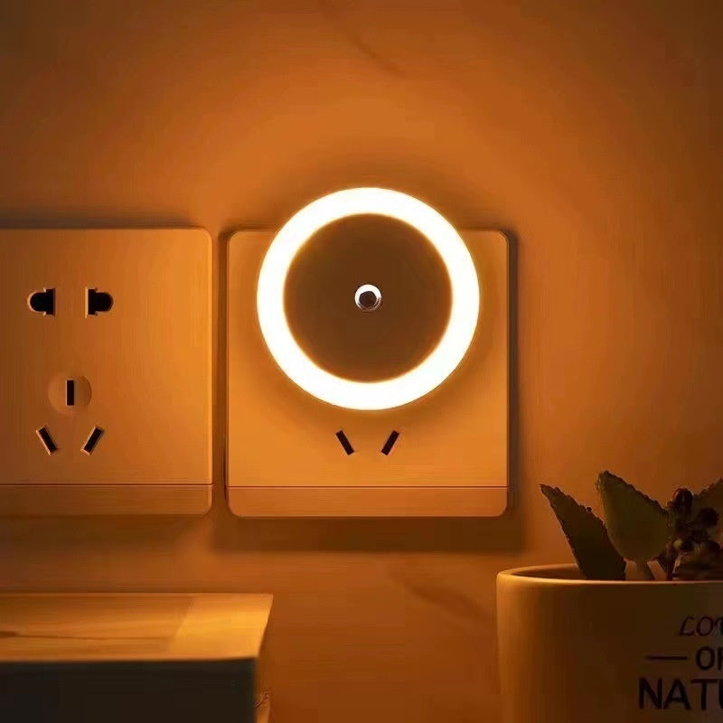 American Standard Round Led Light Control Indoor Induction Bedside Creative Smart Home Small Night Lamp